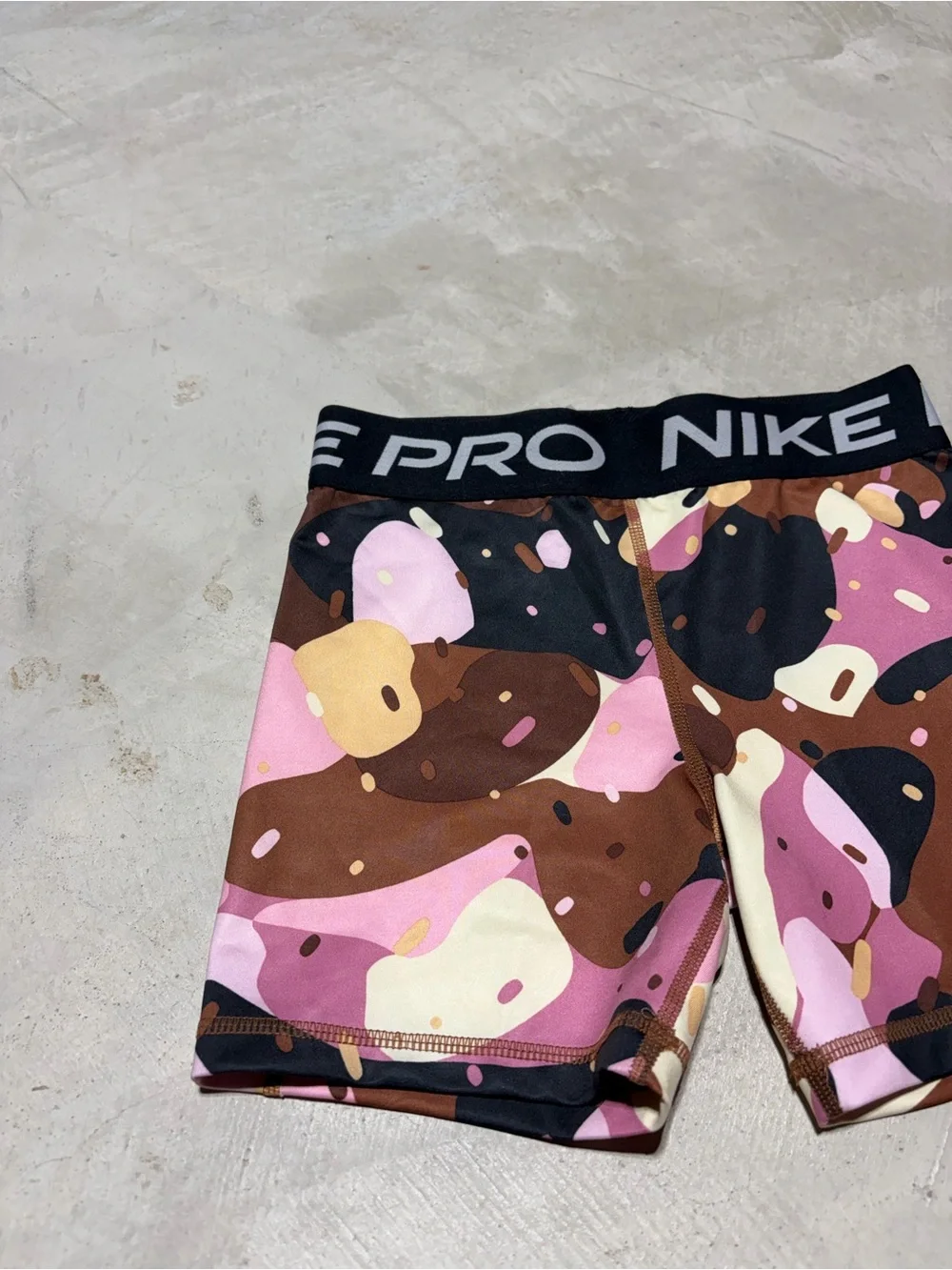 Nike Pro Multicolor ice cream Compression Shorts large